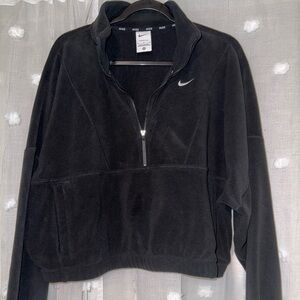Nike Black Thermafit Cropped 1/4 zip for Women